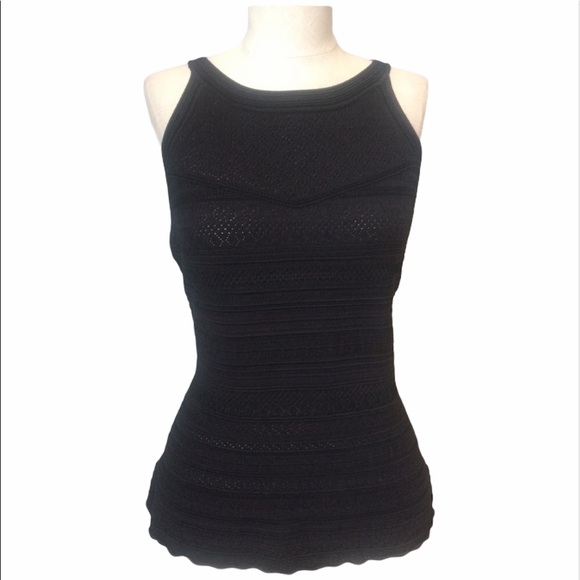 White House Black Market Tops - WHBM Stitched Knit Halter Pullover
